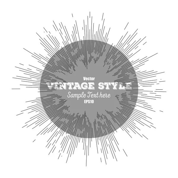 Vintage style star burst, retro element for your design, vector illustration — Stock Vector