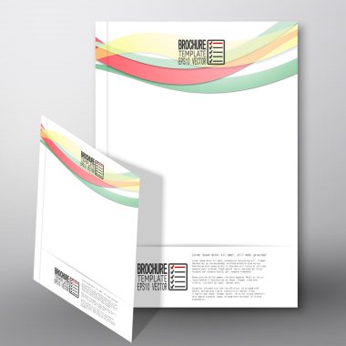 Renkli dalga geçmiş. Broşür, el ilanı ya da rapor iş, şablon vektör için
