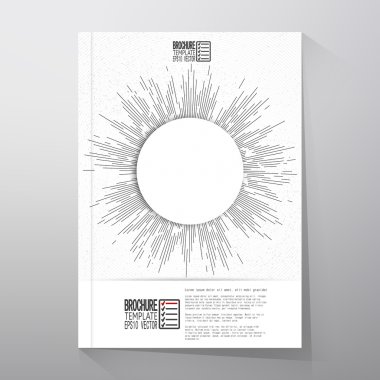 Vintage tarzı yıldız patlaması, retro vektör tasarımı ile soyut banner. Broşür, el ilanı ya da iş için rapor