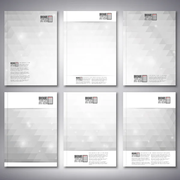 Fundo cinza abstrato, vetor de design de triângulo. Folheto, folheto ou relatório para empresas, templates vector — Vetor de Stock