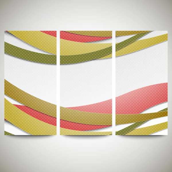 Conjunto de volantes abstractos, diseño de vectores de onda — Archivo Imágenes Vectoriales
