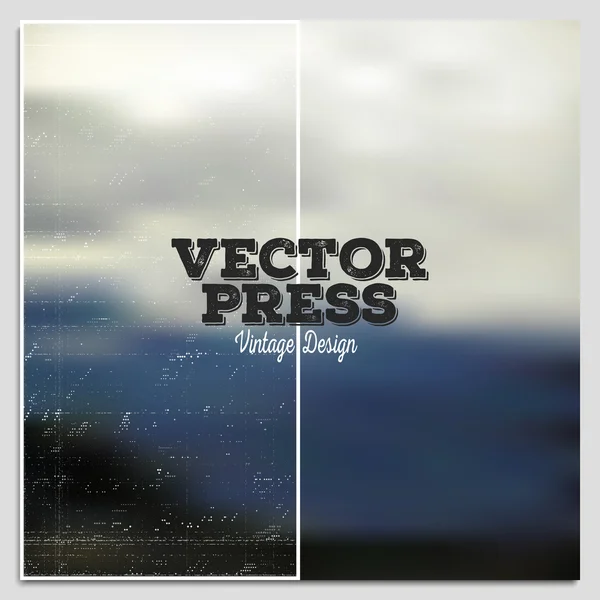 Vintage Design Vektor Press Template. Sommerzeit-Plakat. verschwommener Mesh-Hintergrund — Stockvektor