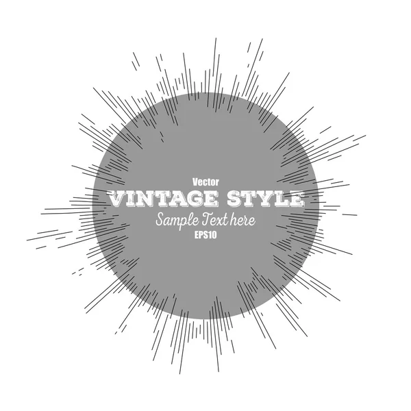 Éclat d'étoile de style vintage, élément rétro pour votre design, illustration vectorielle — Image vectorielle