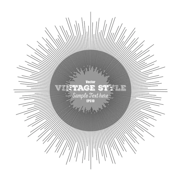 Vintage style star burst, retro element for your design, vector illustration — Stock Vector