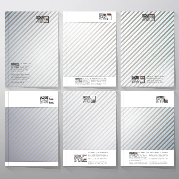 Fondo gris rayado. Folleto, folleto o folleto para negocios, vector tamplate — Archivo Imágenes Vectoriales