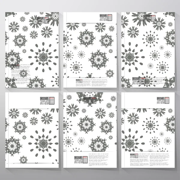 Abstract floral modern stylish geometric background. Simple abstract monochrome texture. Brochure, flyer or booklet for business, tamplate vector — Stock Vector