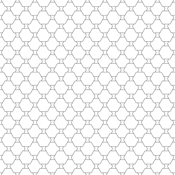 Seamless pattern with hexagons. Repeating modern stylish geometric background. Simple black monochrome vector texture — Stock Vector