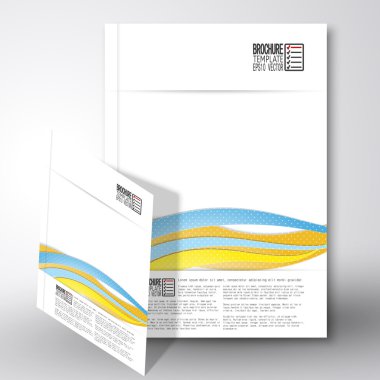 Renkli dalga geçmiş. Broşür, el ilanı ya da rapor iş, şablon vektör için