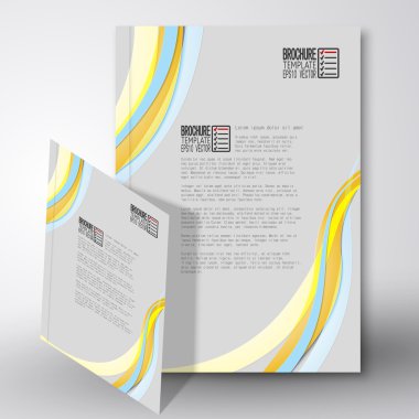 Renkli dalga geçmiş. Broşür, el ilanı ya da rapor iş, şablon vektör için