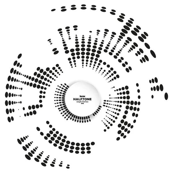 Векторный элемент полутонов круга для вашего дизайна — стоковый вектор