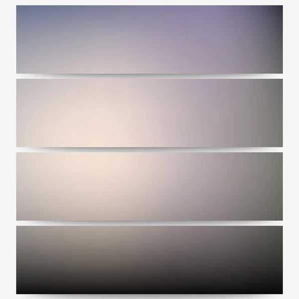 Abstract unfocused natural headers set, blurred design vector — Stock Vector