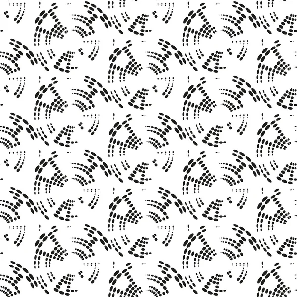 Gestippelde naadloze patroon met cirkels. Herhalende moderne stijlvolle geometrische achtergrond. Eenvoudige abstracte monochroom vector textuur — Stockvector