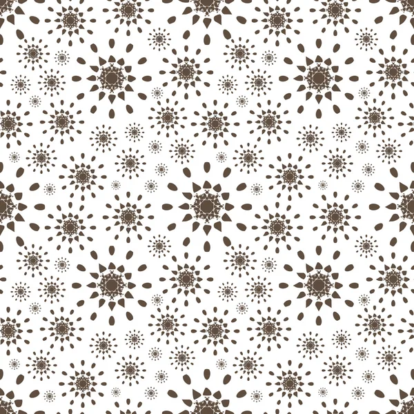 Nahtloses Muster mit abstrakten Blumen. Wiederholung der modernen stilvollen geometrischen Hintergrund. einfache schwarze monochrome Vektortextur — Stockvektor