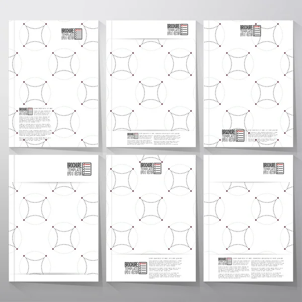 반복 되는 동그라미와 노드 현대적인 세련 된 기하학적 배경을 점선. 간단한 추상 흑백 텍스처입니다. 브로셔, 전단 이나 비즈니스, 서식 파일 벡터에 대 한 책자 — 스톡 벡터