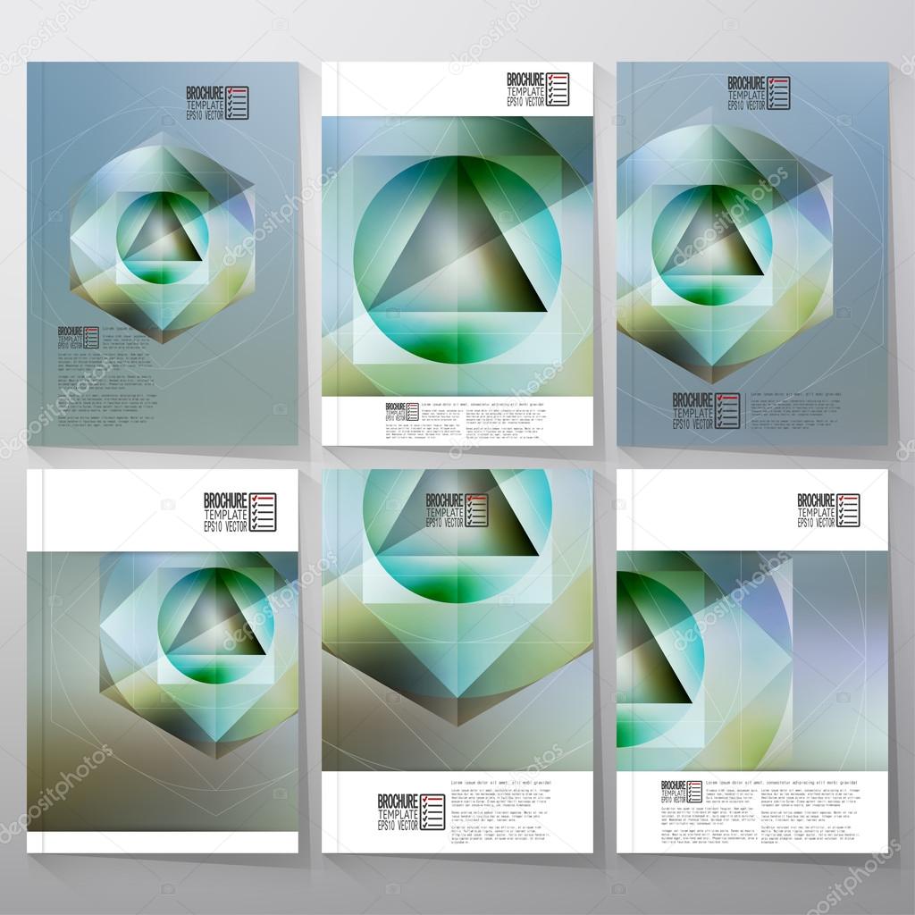 Polygon figure with the reflection, minimalistic geometric crystal on blurred background. Brochure, flyer or report for vector business templates