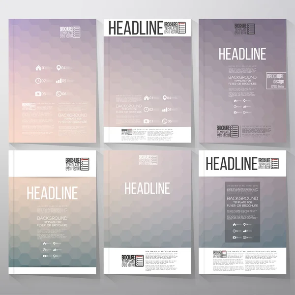 Abstrakt suddiga sexkantiga bakgrunder. Broschyr, flygblad eller rapport för företag, mallar vektor — Stock vektor
