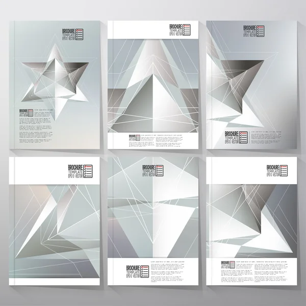 Veelhoek patroon met de reflectie, minimalistische geometrische facet crystal op onscherpe achtergrond. Brochure, flyer of verslag voor vector zakelijke sjablonen — Stockvector