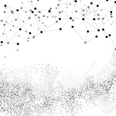 Molekül yapısı, beyaz arka plan iletişim, vektör çizim için