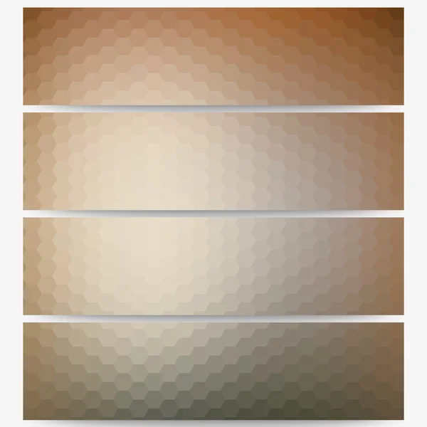 Abstract hexagonal headers set, blurred design vector — Stock Vector