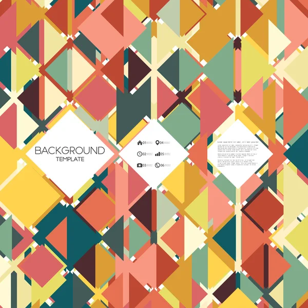 Abstract colored background with place for text, triangle design vector illustration — Stockvector