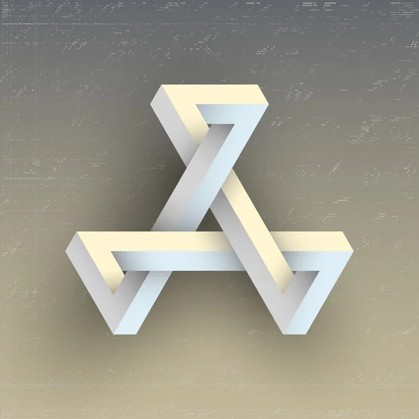 Unreal impossible geometric figure, vector element for design