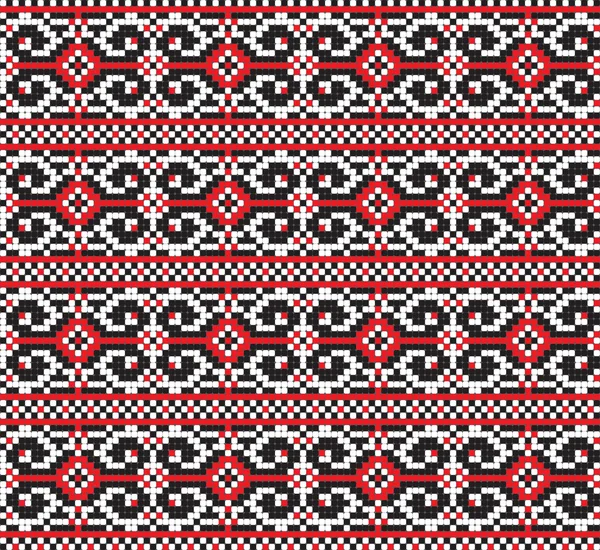 Arte popular ucraniana. Padrão de bordado tradicional. Textura vetorial abstrata — Vetor de Stock