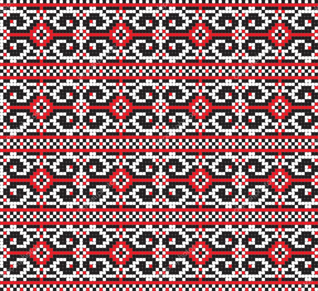 Ukrainian folk art. Traditional embroidery pattern. Abstract vector texture