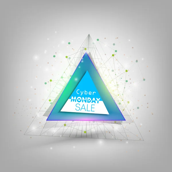 Cyber monday banner, colorful style element for your design, vector illustration — ストックベクタ