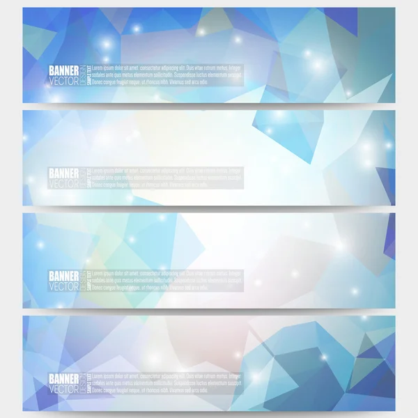 Set of modern vector banners. Abstract multicolored background. Scientific digital design, science illustration — 스톡 벡터