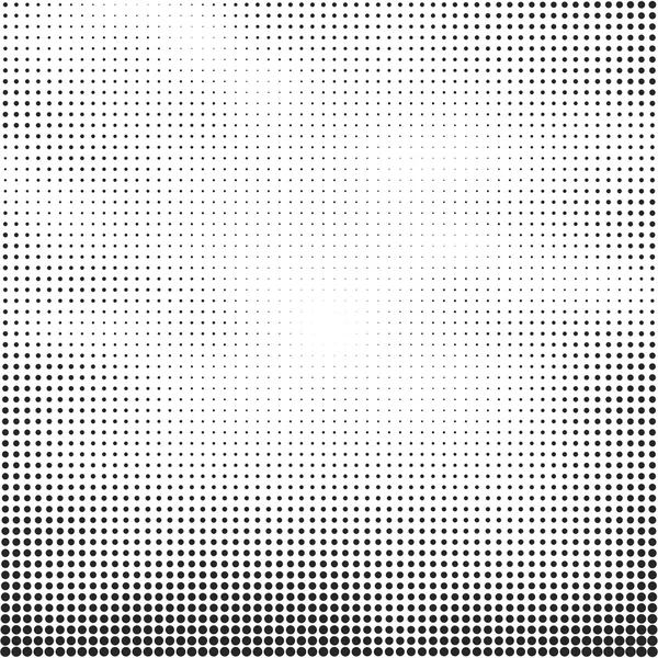 Halftone vector background. Abstract halftone effect with black dots on white background — Stock Vector