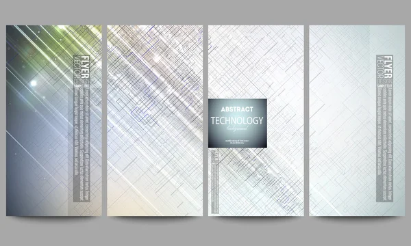 Set of modern flyers. Abstract science or technology vector background — Wektor stockowy