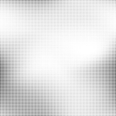 Yarı ton sorunsuz vektör arka plan. Beyaz arka plan üzerinde siyah noktalar ile soyut yarı ton etkisi