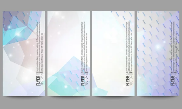 Set of modern vector flyers. Abstract multicolored background. Scientific digital design, science illustration — Stok Vektör