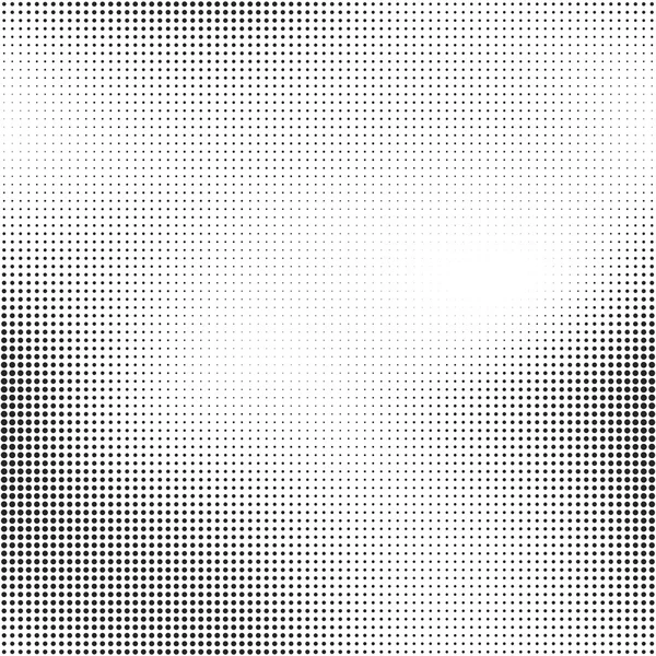 Halftone seamless vector background. Abstract halftone effect with black dots on white background — Stock Vector