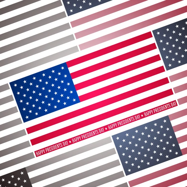 Presidents day background, abstract poster with american flag, vector illustration — ストックベクタ