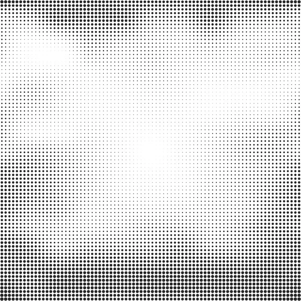 Halftone seamless vector background. Abstract halftone effect with black dots on white background — Stock Vector
