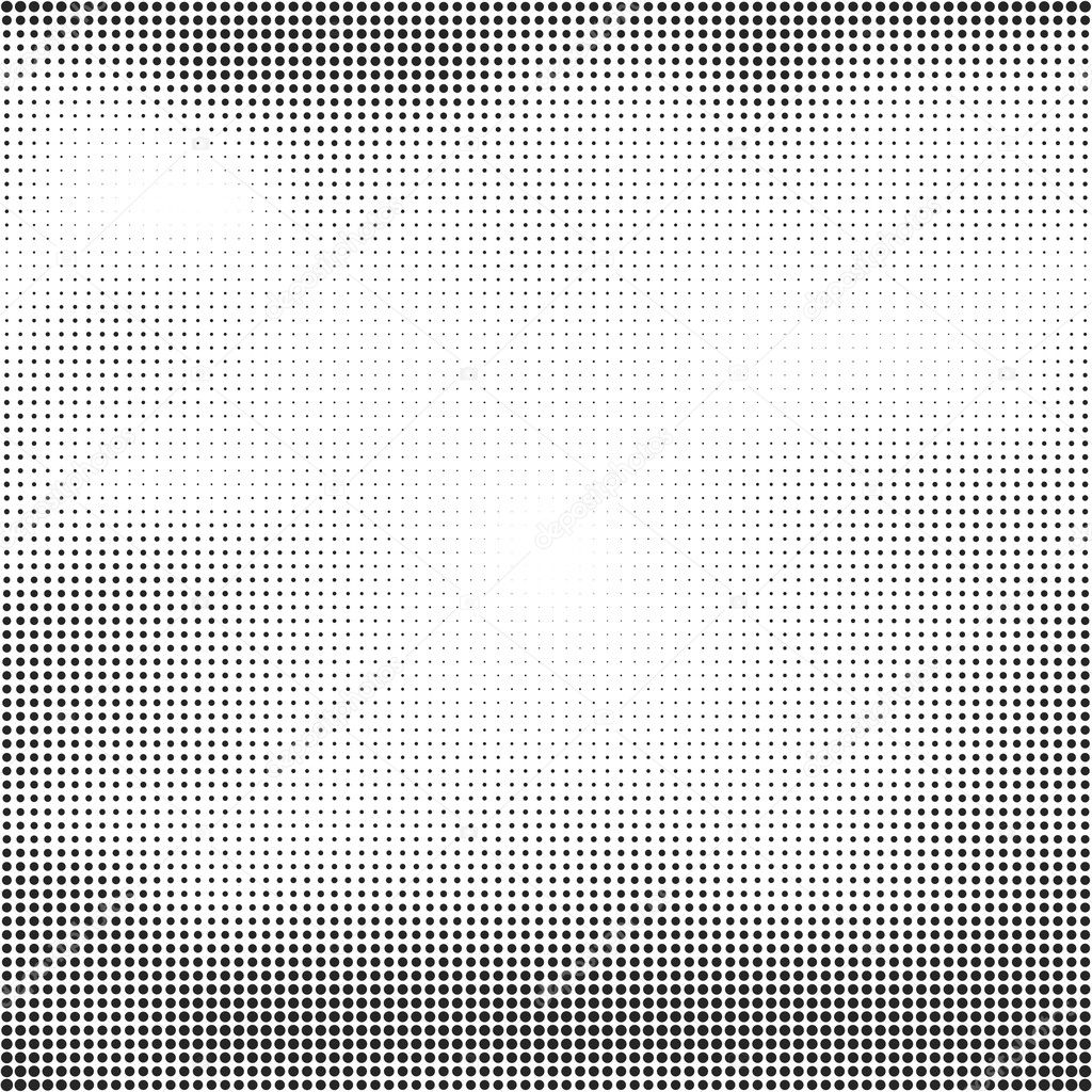 Halftone seamless vector background. Abstract halftone effect with black dots on white background