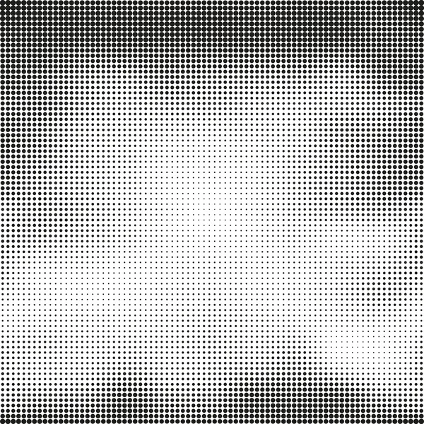 Halftone seamless vector background. Abstract halftone effect with black dots on white background — Stock Vector