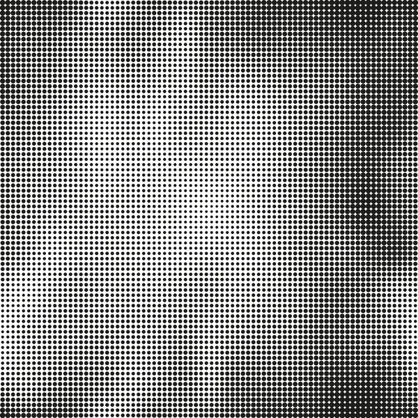 Halftone seamless vector background. Abstract halftone effect with black dots on white background — Stock Vector