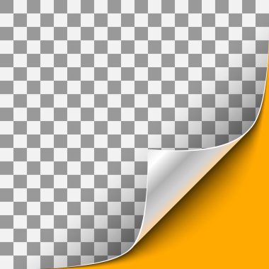 Turuncu arka plan ile kıvrılmış köşe