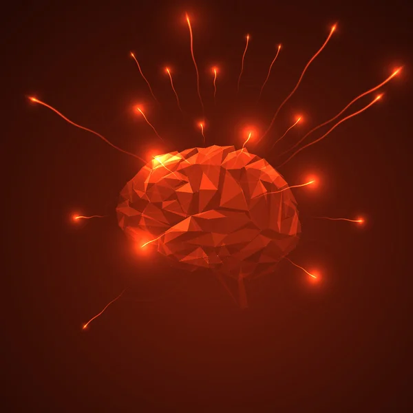 Анотація людський мозок — стоковий вектор