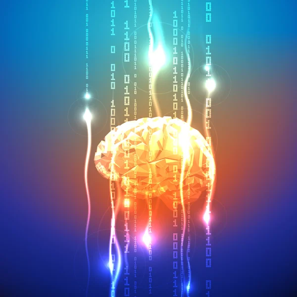 Abstract concept van menselijk hersens werking — Stockvector
