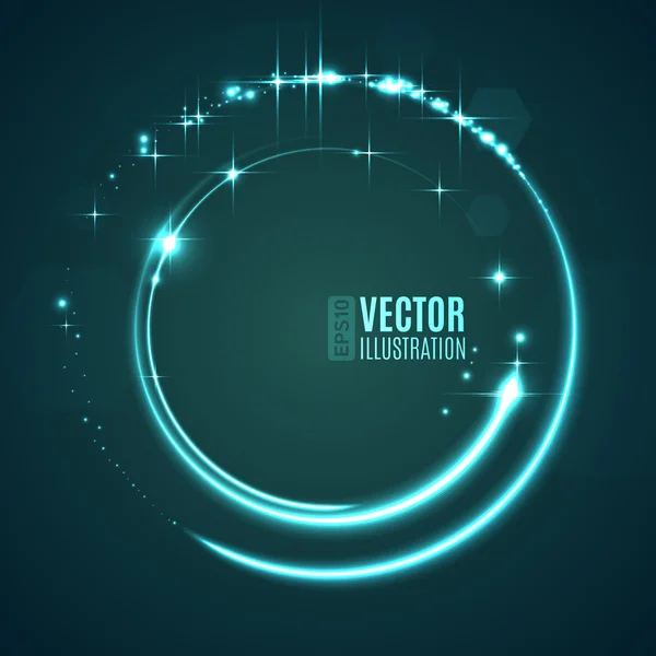 Energia círculos de brilho abstratos — Vetor de Stock