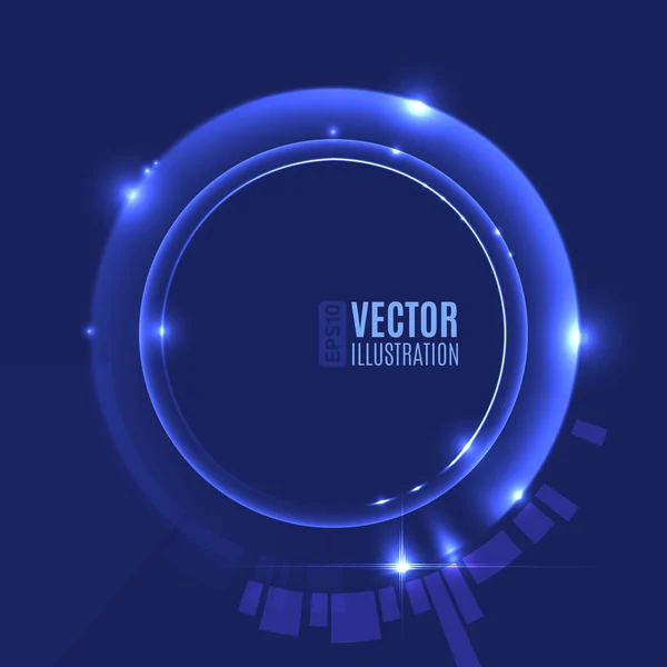 Energia círculos de brilho abstratos — Vetor de Stock