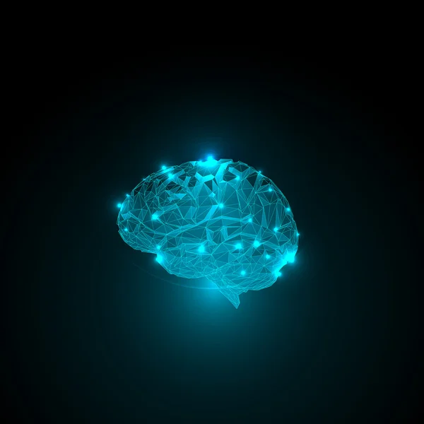 人間の脳活動の抽象的な概念. — ストックベクタ