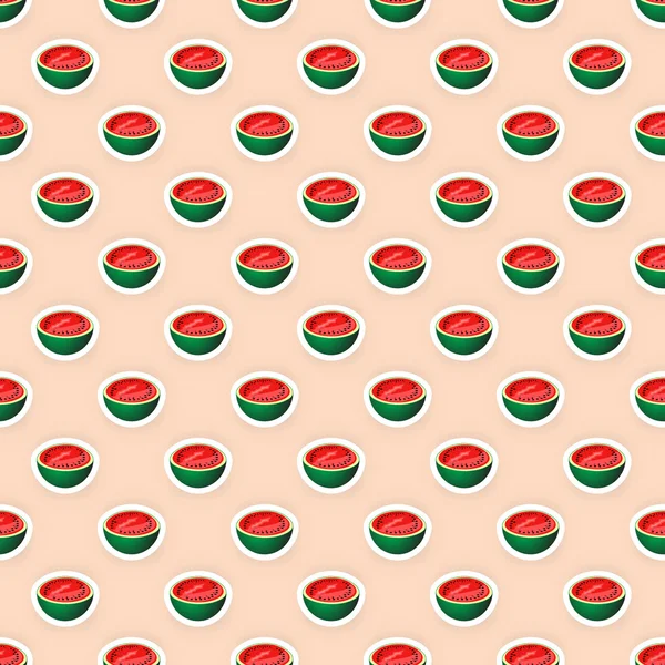 Padrão de fundo com Watermelon Ilustração —  Vetores de Stock