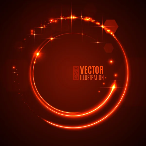 Energia círculos de brilho abstratos — Vetor de Stock