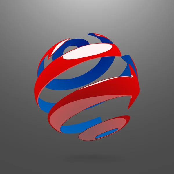 Flechas rotativas do globo abstrato — Vetor de Stock