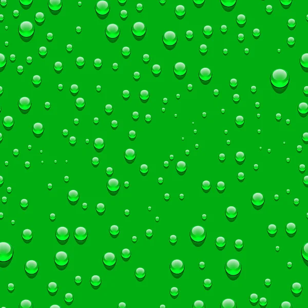 Waterdruppels transparante naadloze patroon. — Stockvector