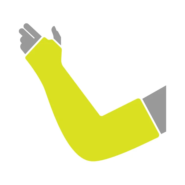 Płaskie ikona dłoni z gipsu bandaż — Wektor stockowy